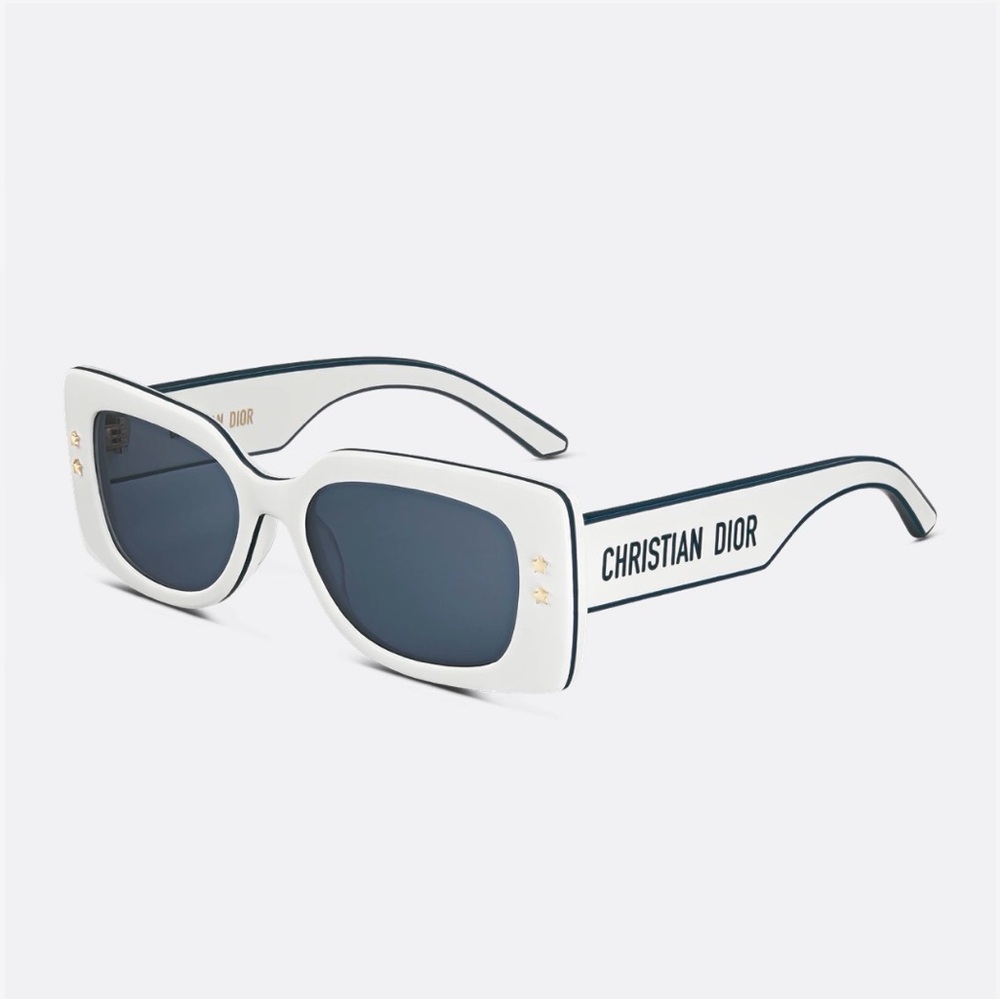 Diorpacific S1u White Rectangular Sunglasses Refe… - image 1